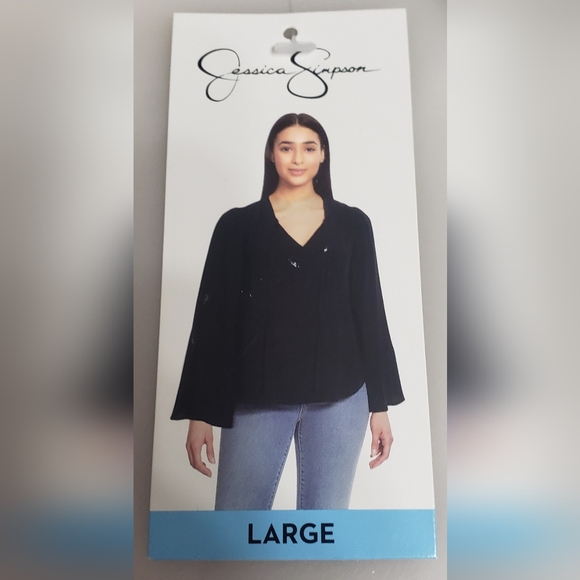 Jessica Simpson Women's Black Blouse in Large - Picture 2 of 3